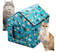 Cat Cooling House - Foldable Dog Hostel | Portable Waterproof Cold Tent Pet with 1 Ice Plate, Oxford Fabric Insulation, Indoor/Outdoor Living Room or Balcony