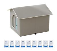 Cat Cooling House, Portable Pet Shelter, Cat Shelter Box, Weather Resistant Outer Shell, Soft Removable Cushion, 430g/370g For Travel, Indoor, Moving Homes, Holiday, Outdoor