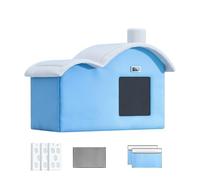 Cat Cooling House - Puppy Kennel Insulated, Foldable Portable Shelter, Folding Ventilated Cool | Absorbent Bags Ice Pack For Dogs Yard Garden Travel Outdoor Cats Sanctuary Animal Chill Retreat