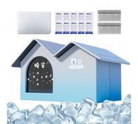 Cat Cooling House - Temperature Reduction Bed | Leak Proof Ice Pack Summer Shelter with Absorbent Pads | Indoor Outdoor Pet Retreat | for Kittens Puppies Hot Weather