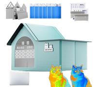Cat Cooling House, Waterproof Pet Cooling House, Foldable Cat Summer Shelter For All Seasons, Dogs, Kittens, Pets (Grün-a,70 * 50 * 45cm)