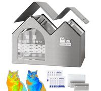 Cat Cooling House, Waterproof Pet Cooling House, Foldable Cat Summer Shelter For All Seasons, Dogs, Kittens, Pets (Grau-c,80 * 50 * 55cm)