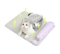Cat Cooling Mat - Pet Cooling Bed Mats with Pillow for Heat Dissipation, Comfortable Rest, Napping Accessory for Cats and Small Pets, Suitable, Kennels, Sofa, Indoor & Outdoor Use, 18.11x23.62 Inches