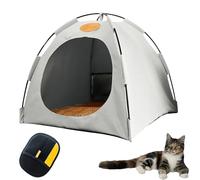 Cat Cooling Tent - Portable Cooling Tent for Cats, Naturally Cooling without Electricity, Breathable & Washable, Easy to Set Up for Indoor and Outdoor Use as a Retreat in Summer Heat (Grey, XL: 58 x