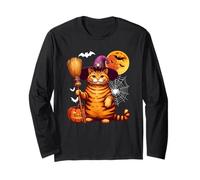 Cat Coplay Witch Halloween Fat Costume Owner Family Kids Long Sleeve T-Shirt
