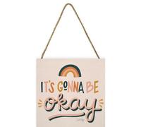 Cat Coquillette Its Gonna Be Okay Wooden Plaque Light Pink/orange/black (One Size)