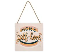 Cat Coquillette More Self Love Wooden Plaque Light Pink/orange/white (One Size)