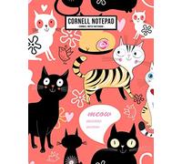Cat Cornell Notepad: Cornell Method Notebook | Cornell Style Notepad | Large 8.5 x 11