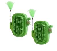 Cat Corner Scratcher, Long Hair Cactus Comb, 4.92 x 5.12 inches Cat Scratch with Feather Toy Catnip Ball, Ideal for Relax, Behavioral Enrichment, Sensory Mental Stimulation