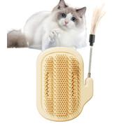 Cat Corner Scratcher, Self Groomer, 13x10x5.12x3.94 inches Furniture Edge, Indoor Grooming Comb, Massage Brush for Cats Rabbits Dogs, Protects Sofa Couch Legs Wall, Table Home