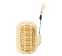 Cat Corner Scratcher, Self-Groomer with Catnip, 5.12x3.94 Inches Grooming Massage Comb Brush, Furniture Protector Design for Cats, Rabbits, Dogs, Couch, Indoor Home, Table Use