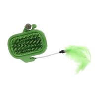 Cat Corner Scratcher with Massaging Comb for Furniture and Walls | PP Green Finish, Mountable on Table Legs, Catnip Addable, Interactive Fun for Cats