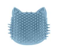 Cat Corner Self Groomer Soft Silicone Massage Cat Itch Board with Catnip for Cats Kittens Dogs Puppies Meditation Blue Premium Pet Grooming Tool Adjustable Height Eco Friendly (L)