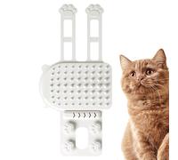 Cat Corner Troomer - Silicone Massage Combat Scratcher, Brusque Self Groom | Pet Face Scratcher, Adjustable Strap Cat Massager, Climbing Frame Grooming Tool for Cats