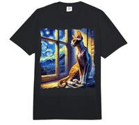 Cat Cornish Rex Starry Night Cornish Rex Comfort Colors Adult Heavyweight T-Shirt