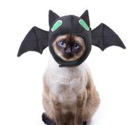 Cat Costume Hat Halloween - Bat Shape Headgear Cats, Party, Adjustable Soft, Warm Pet Accessories Harvest Weekend | Cats Hat, Adjustable, For Part
