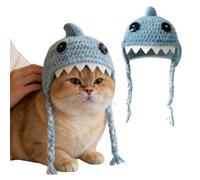 Cat Costume Hat - Playful Shark Hat Soft Knitted Kitten Hat Cute Headwear Theme Party Photography Accessories | Animal Lovers, Pet Owners, Halloween