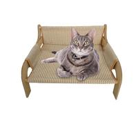 Cat Couch Bed - Large Breathable Elevated Cat Hammock, Fabric Pet Lounge Raised Cooling Sleeping Chair | Indoor Outdoor Kitten Puppy Small Dog Furniture Living Room Bedroom