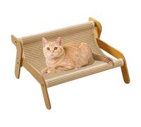 Cat Couch Scratcher - Kitten Grinding Claw Couch, Wooden Sisal Protector | Sturdy Furniture Guard Pad with Resting Spot for Cats to Scratch, Claw Sharpen, Exercise, Play, Lounge, Pet Training
