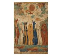 Cat Council under Red Sun Jigsaw Puzzle 1000 Pieces in Wood, Family Game