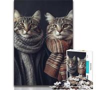 Cat Couple Jigsaws Puzzles 1000 Pieces for Teenagers Gifts,Educational Games Wall Decoration Unique Birthday And Xmas Gifts (38x26cm)