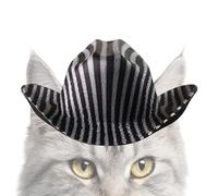 Cat Cowboy Hat, Adjustable Funny Headgear, Puppy Clothes Cat Halloween Hat, for Small Medium Large Puppy Kitten Party Cosplay Celebration Event Photography