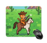Cat Cowboy Mouse Pad Square Laptop Mouse Mat Cute Computer Mousepad Keyboard Pad Non-Slip Desk Pads for Gaming Office Work Home 25 * 30cm