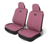 CAT CozyBlend Car Seat Covers, Burgundy Heather - Premium Jersey Fabric Seat Covers for Cars Trucks SUV, Breathable Cotton Car Seat Covers Front Seats Only, Universal Fit Automotive Interior Covers