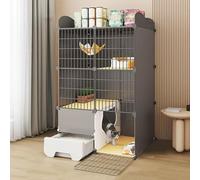 Cat Crates for Indoor Cats, Cat Cage Playpen, Sturdy & Safe, the Top Floor can Store Things, Easy to Assemble (Color : Package 3, Size : 75x39x119 cm)