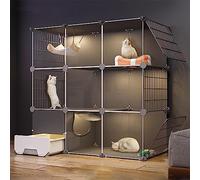 Cat Crates for Indoor Cats, Kitten Cage for Indoor Cats, Outdoor Cat Enclosure, Cat Cage with Litter Box, DIY Cat Cage, Water Proof, Easy to Install