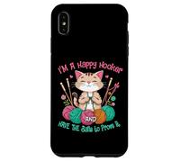 Cat crochet funny im a happy hooker and have the balls women Case for iPhone XS Max