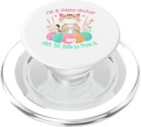Cat crochet funny im a happy hooker and have the balls women PopSockets PopGrip for MagSafe