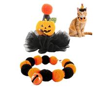 Cat Crostues Halloween Halloween Cat | Elastic Net Net | Comfortable Funny Head Accessories | Colorful Walking Outfit Role Play Games | Kleidu fe