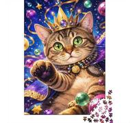 Cat Crown Jewels 1000pcs Mini Puzzle For Adults Challenging | 52x38cm Cardboard Living Room Decor Durable Structure Birthday Gift Stress Relief