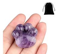 Cat Crystal, Natural Amethyst Healing Stone Gift for Cat Lover