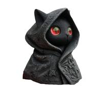 Cat Crystals Decors Statue, Mini Kitten Figures, Mysterious Hooded Cats Figurine, Resin-Proof Ornament Figure for Bedroom, Bathroom, Kitchen, Bedside Table, TV Cabinet, Bookshelf, Living Room