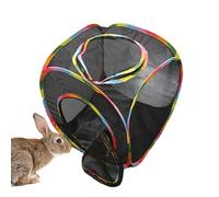 Cat Cube | Indoor Outdoor Cat Cube for Tunnel,Animal Playpen Playhouse Ventilated Hide House Pop Open Design for Balcony, Patio, Apartment