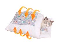 Cat Cuddle Bag, Pet Sleeping Bag Bed, Cat Sleeping Bag Self Warming Pad Sack - Soft Machine Washable Comfortable Warm Non-Slip Cat Sack Bed for Indoor Puppy and Kitten