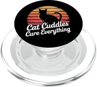 Cat Cuddles Cure Everything PopSockets PopGrip for MagSafe