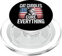 Cat Cuddles Cure Everything PopSockets PopGrip for MagSafe
