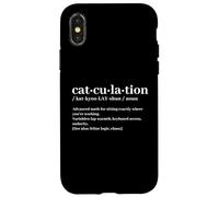 Cat-culation Definition - Funny Cat Lover Logic Case for iPhone X/XS
