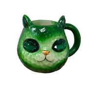 Cat Cup, Handmade Mineral Crystal Cat Face Coffee Cups, Animal Design Drinking Vessel, Handmade from Resin Decoration for Living Room, Kitchen, Everyday Use