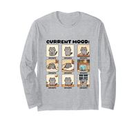 Cat Current Mood Always Grumpy Gift for a Grumpy Person Long Sleeve T-Shirt