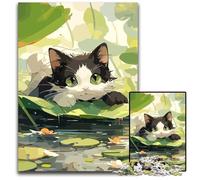Cat Cute Anime 1000Piece Jigsaw Puzzle Jigsaw Puzzles for Adults Colorful Home Decor Interactive Family Game 1000 PCS(38x26cm)