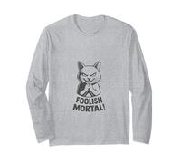 Cat Cute Evil Villain Foolish Mortal Meme Long Sleeve T-Shirt