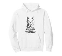 Cat Cute Evil Villain Foolish Mortal Meme Pullover Hoodie
