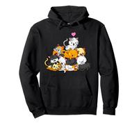 Cat Cute Kitty Pile Cats Anime Kawaii Neko Gift Women Girls Pullover Hoodie