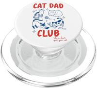 Cat Dad Club Life Is Short Spoil Your Cat Feline Lover PopSockets PopGrip for MagSafe