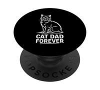 Cat Dad Forever PopSockets Adhesive PopGrip