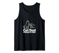 Cat Dad Powered by Purrs Funny Cat Father Tank Top